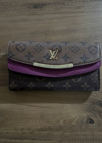 Louis Vuitton Mor Baskılı Deri Kadın Cüzdanı