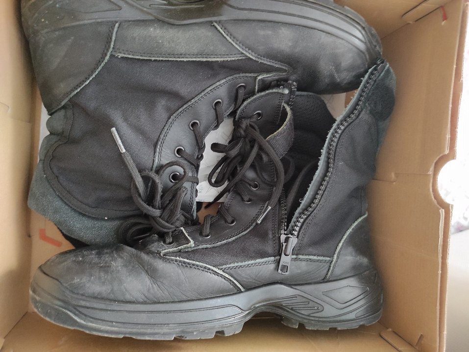 Fermuarlı Siyah Biker Tarzı Erkek Bot iç ayak ölçüsü 20cm - Görsel 4