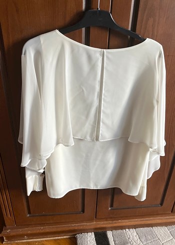 Uzun Kollu, Salaş, Beyaz Kadın Bluz - Görsel 4