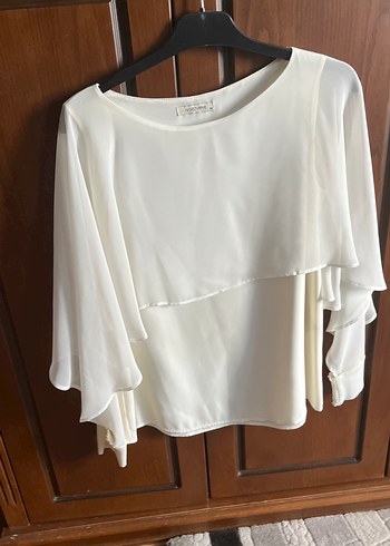 Uzun Kollu, Salaş, Beyaz Kadın Bluz - Görsel 2