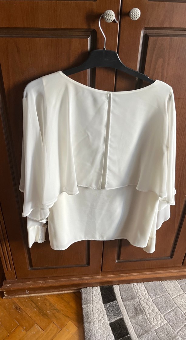 Uzun Kollu, Salaş, Beyaz Kadın Bluz - Görsel 4