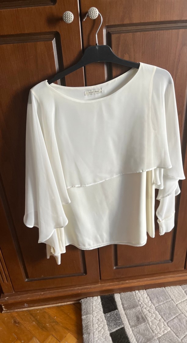 Uzun Kollu, Salaş, Beyaz Kadın Bluz - Görsel 2