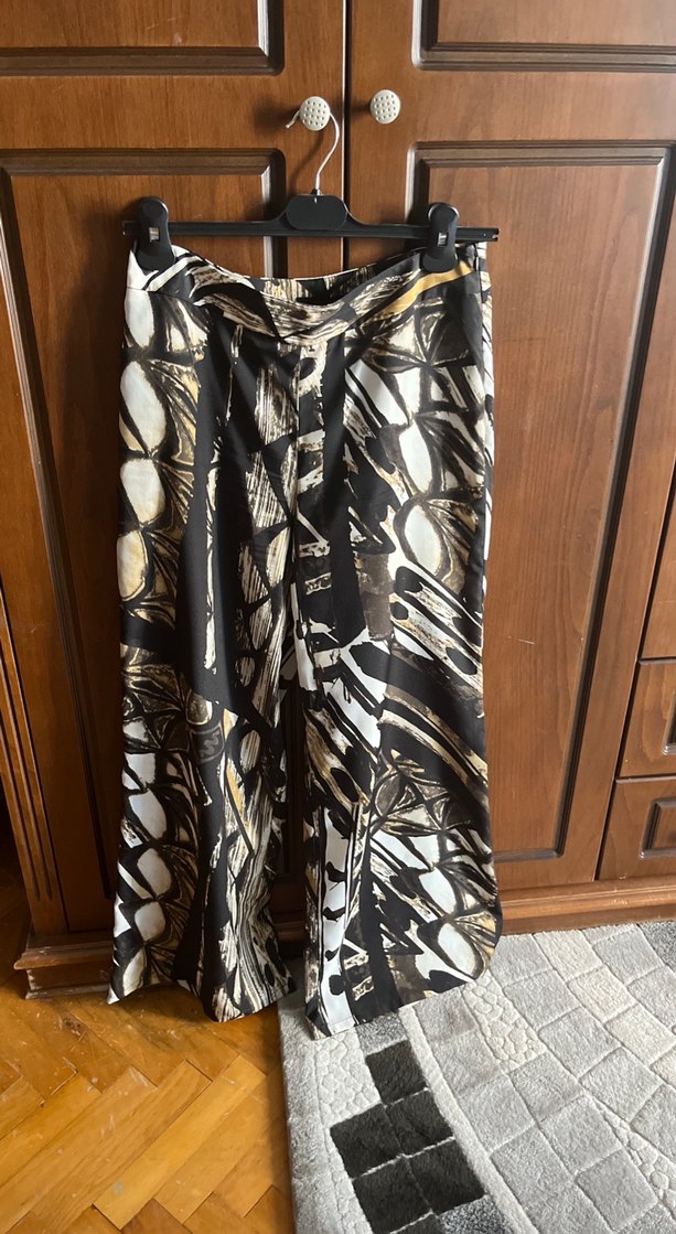 Bohem Desenli Uzun Kahverengi Pantolon - Görsel 3