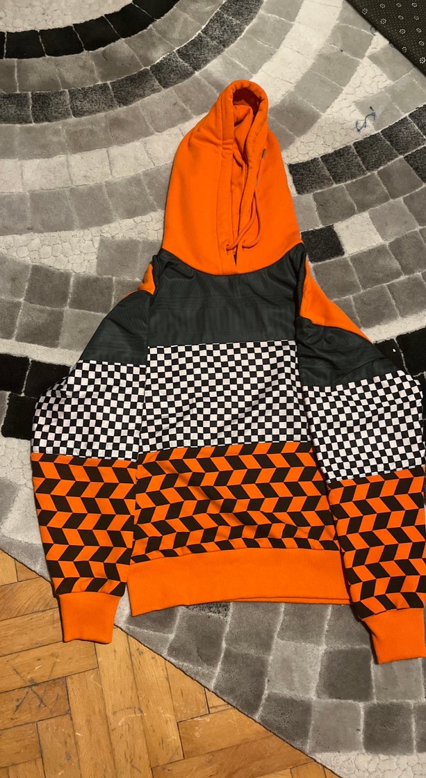 Kapüşonlu Kareli Sweatshirt - Görsel 2