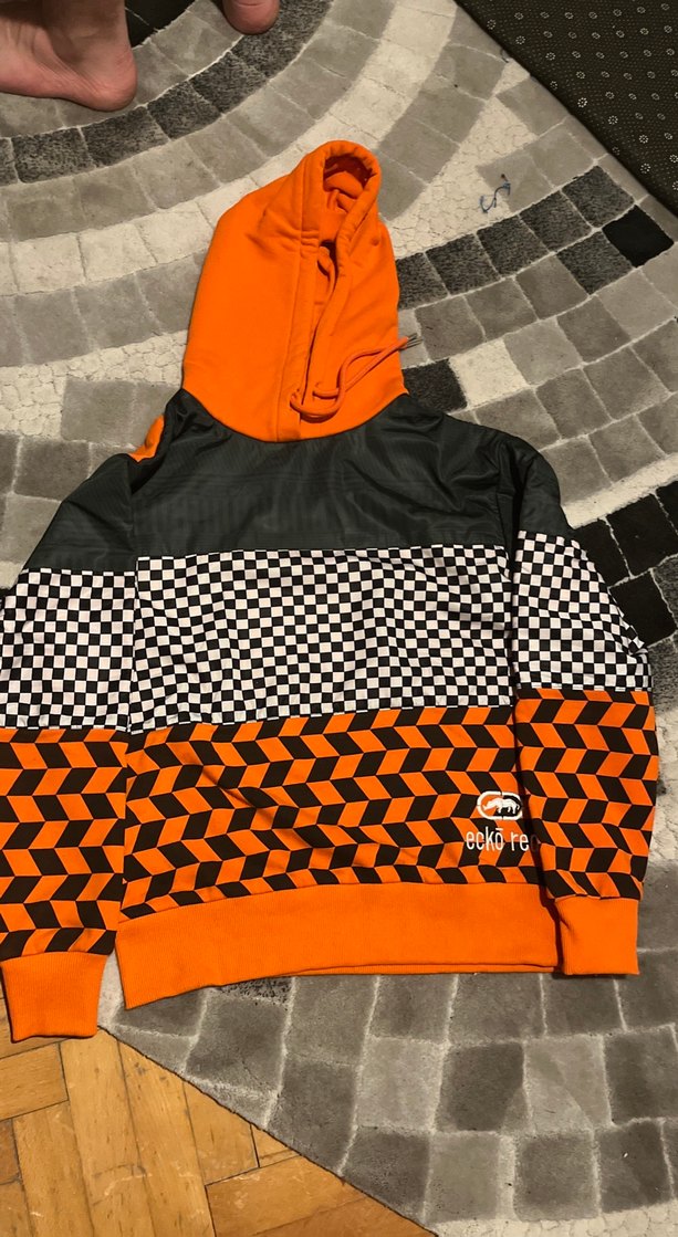 Kapüşonlu Kareli Sweatshirt - Görsel 3