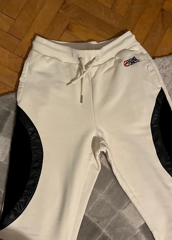 Beyaz Kadın Rahat Kesim Eşofman Altı - Görsel 3