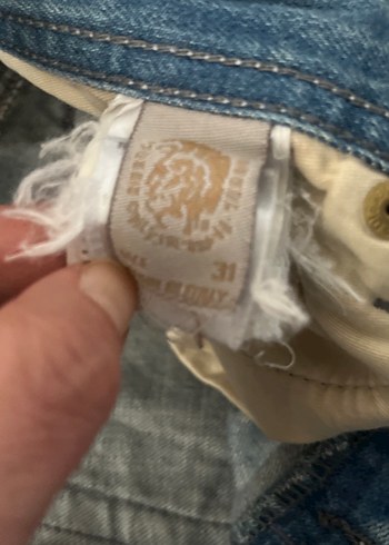 Erkek Gri Mavi Denim Kemerli Rahat Kot Pantolon - Görsel 3