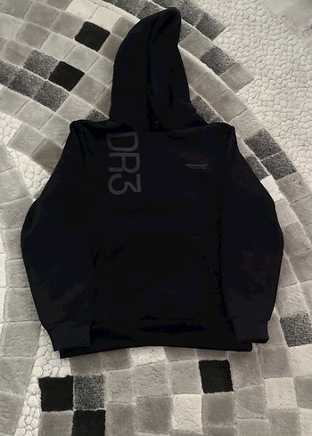 Kadın Siyah Kapüşonlu Fermuarlı Sweatshirt - Görsel 3