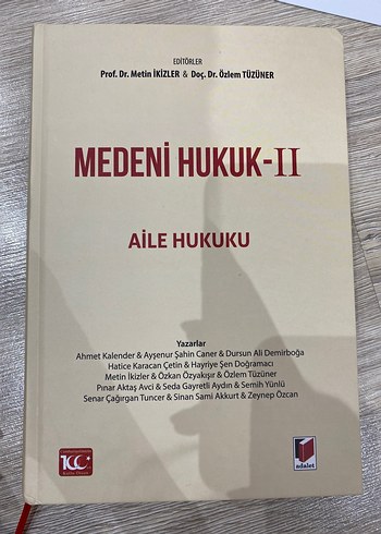 Medeni Hukuk-II Aile Hukuku Kitabı METİN İKİZLER ÖZLEM TÜZÜNER
