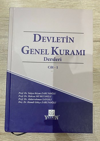 Devletin Genel Kuramı Dersleri Cilt1 ZABUNOĞLU MUMCUOĞLU SAYGILI