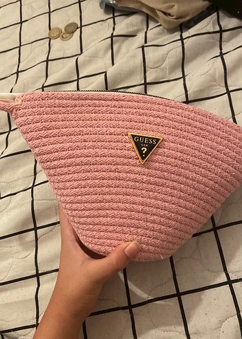 Pembe Örgü Kadın Clutch Çanta