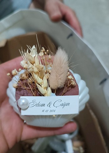 Nişan hediyesi,midye,mum