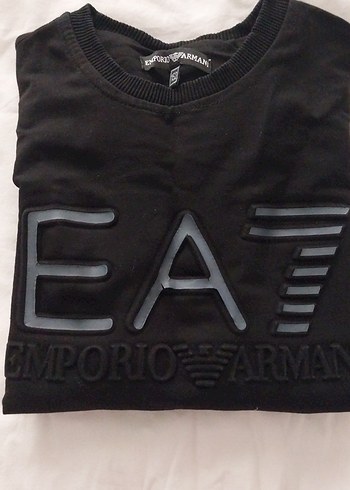 Siyah Erkek EA7 Baskılı Sweatshirt - Görsel 6