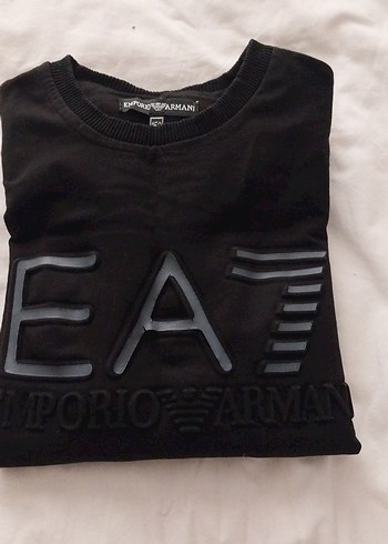 Siyah Erkek EA7 Baskılı Sweatshirt - Görsel 4