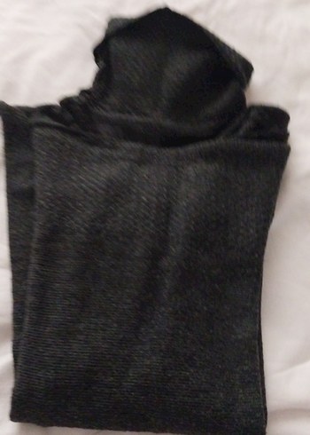 Gri Kadın Yün Örgü Boğazlı Kollu Kazak - Görsel 2