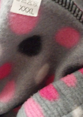 Gri Puanlı  büyük beden polar alt pijama - Görsel 7