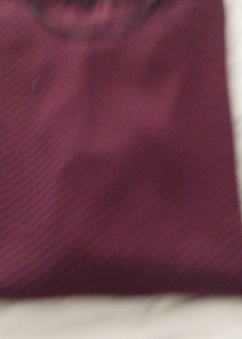 Bordo bayan Bluz, Uzun Kollu, Tek Renk - Görsel 4