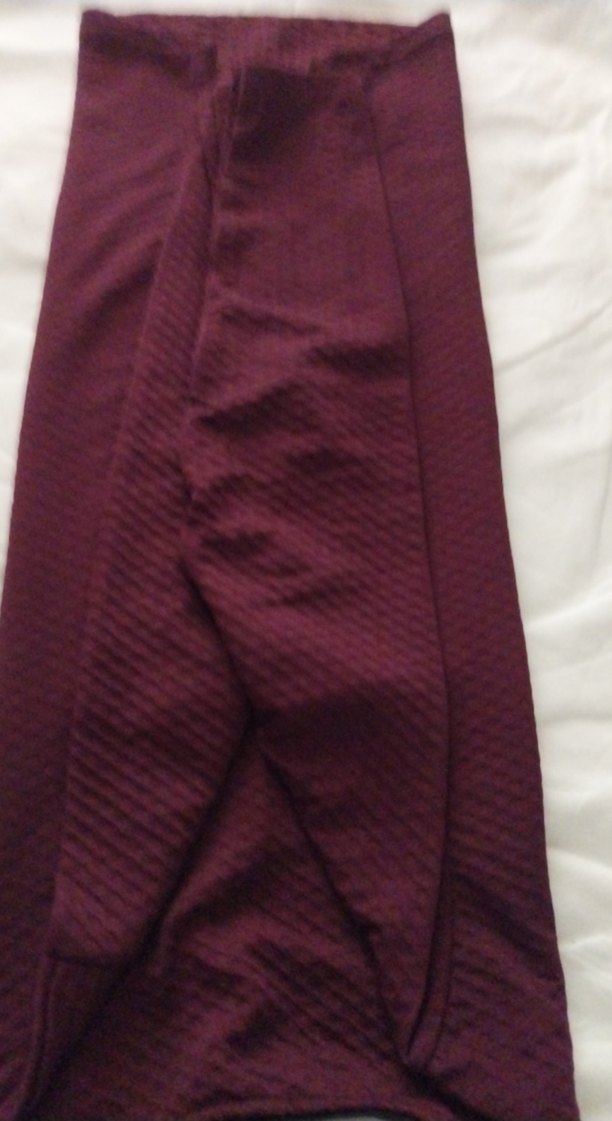 Bordo bayan Bluz, Uzun Kollu, Tek Renk - Görsel 3