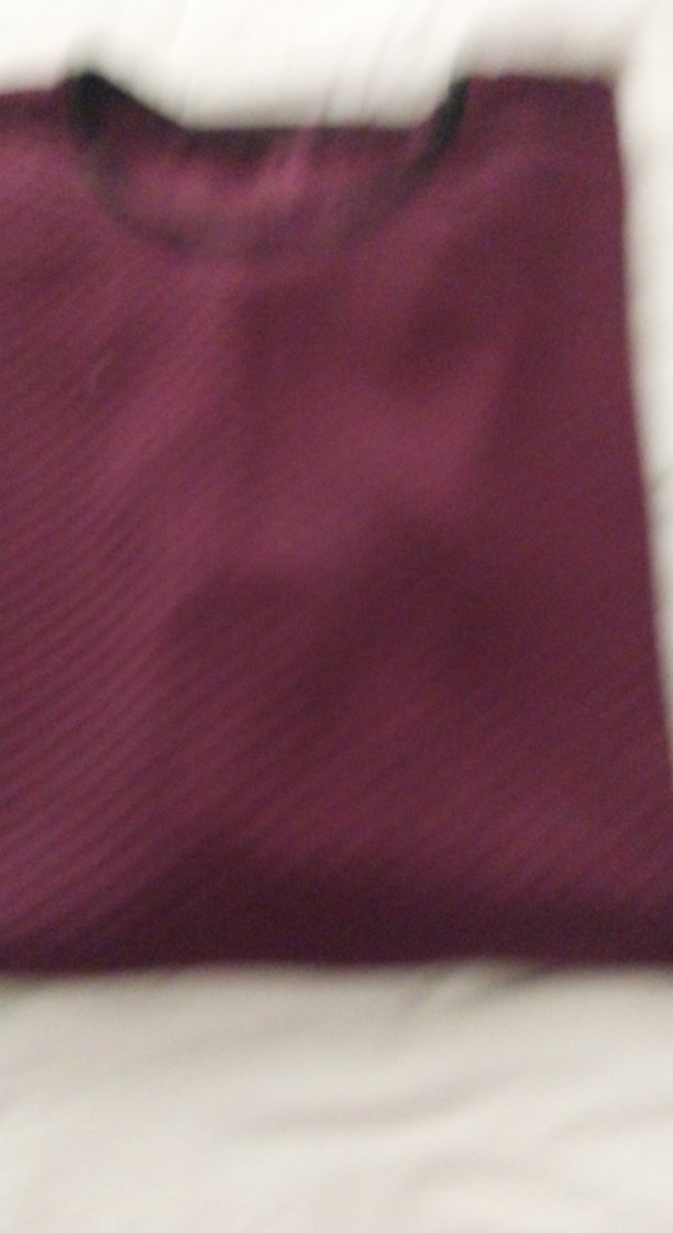 Bordo bayan Bluz, Uzun Kollu, Tek Renk - Görsel 4