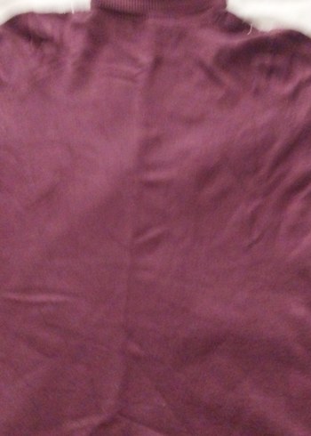 Bordo Kısa Kollu Triko Kazak - Görsel 6