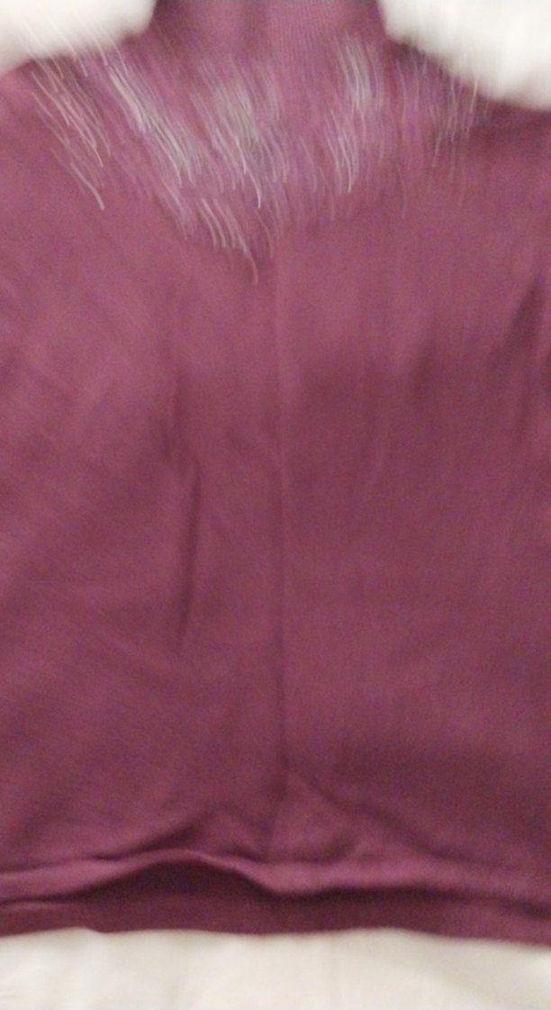 Bordo Kısa Kollu Triko Kazak - Görsel 4