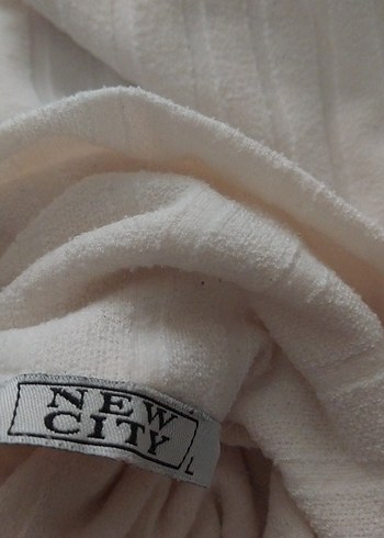 Beyaz  Midi bayan  Bluzu, Uzun Kollu, Pliseli - Görsel 4