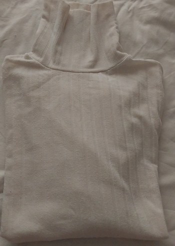 Beyaz  Midi bayan  Bluzu, Uzun Kollu, Pliseli - Görsel 5