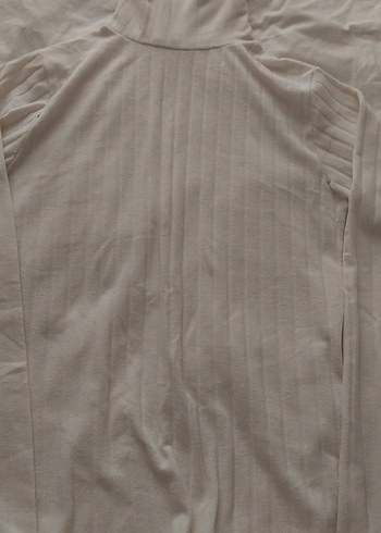 Beyaz  Midi bayan  Bluzu, Uzun Kollu, Pliseli - Görsel 3