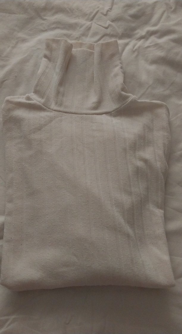 Beyaz  Midi bayan  Bluzu, Uzun Kollu, Pliseli - Görsel 5