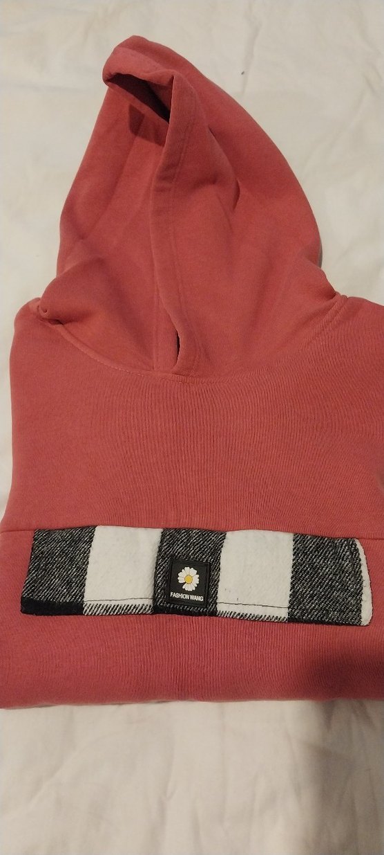 Kemerli Ekose Desenli kollu  kapüşonlu  sweat - Görsel 5