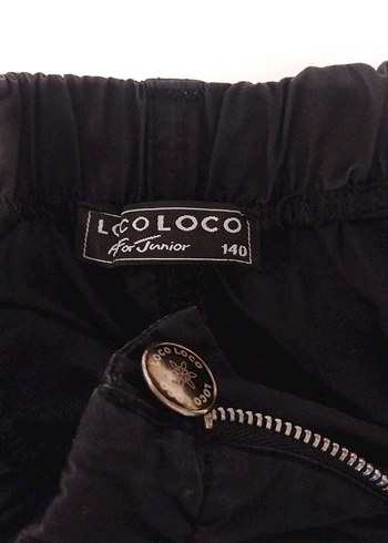 Kız çocuk Siyah Bol Kesim Keten Kemerli Pantolon - Görsel 3