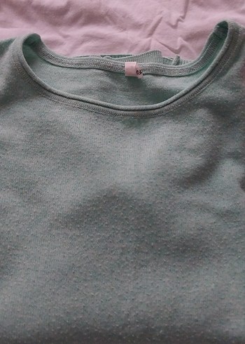 yeşili Uzun Kollu  Kadın Kazak - Görsel 3