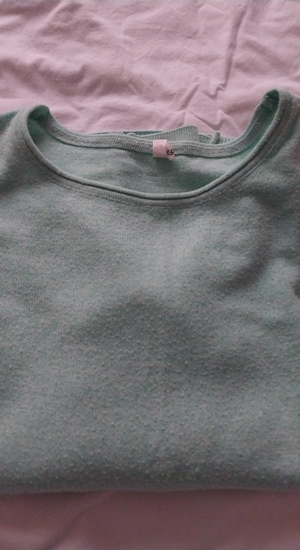 yeşili Uzun Kollu  Kadın Kazak - Görsel 3