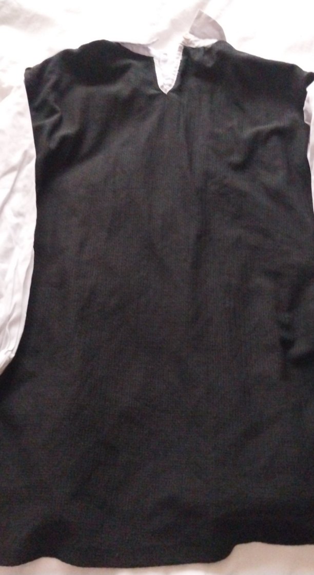 Siyah Beyaz Pamuklu Gömlek - Görsel 4