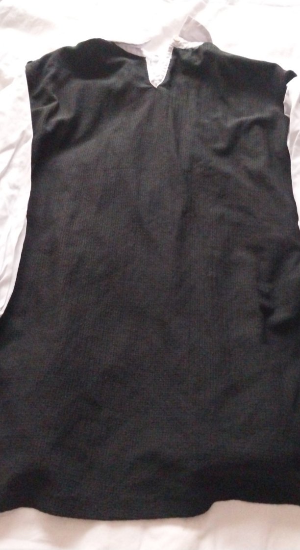 Siyah Beyaz Pamuklu Gömlek - Görsel 5