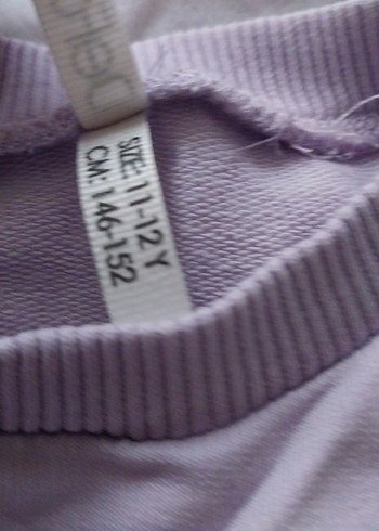 Mor Pamuklu Baskılı Kız çocuk Sweatshirt - Görsel 5