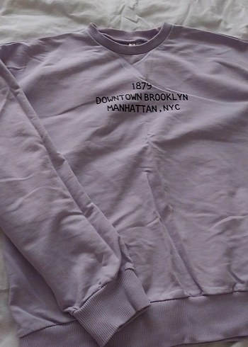 Mor Pamuklu Baskılı Kız çocuk Sweatshirt - Görsel 2