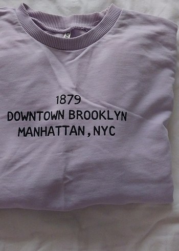 Mor Pamuklu Baskılı Kız çocuk Sweatshirt - Görsel 8