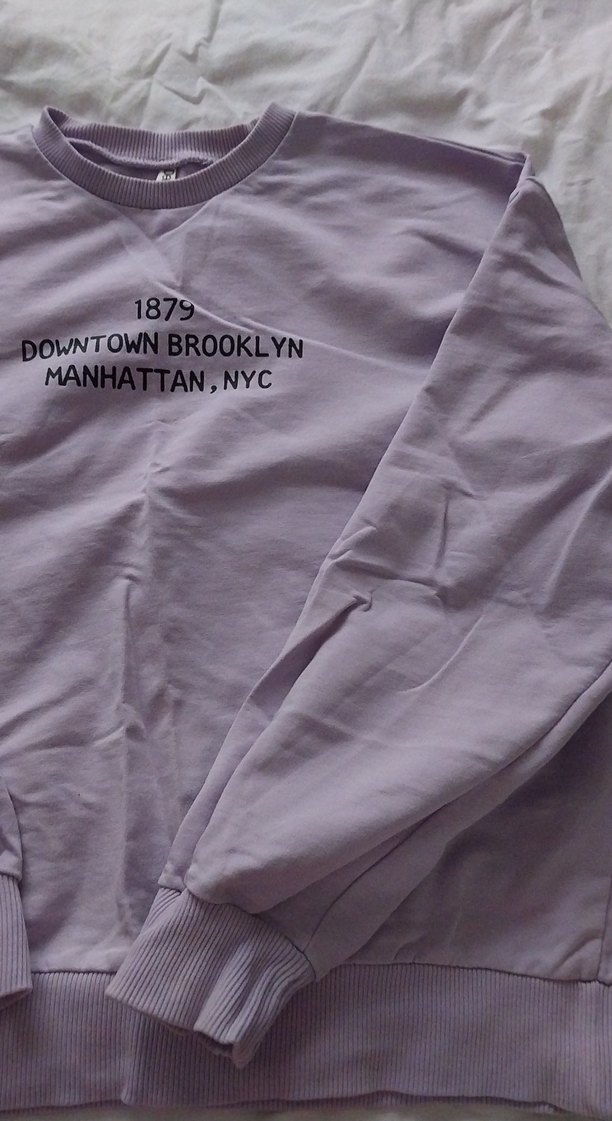 Mor Pamuklu Baskılı Kız çocuk Sweatshirt - Görsel 3