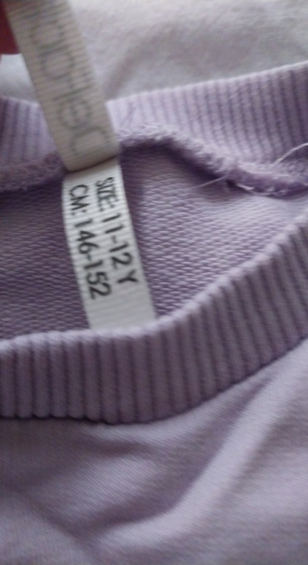 Mor Pamuklu Baskılı Kız çocuk Sweatshirt - Görsel 5