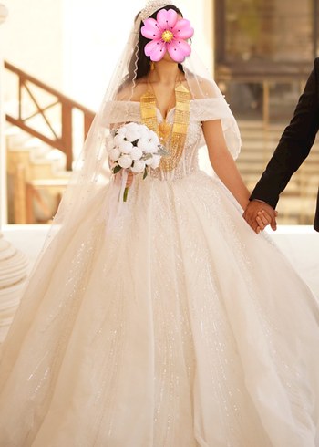 Straplez Prenses Gelinlik Midi Boy Beyaz - Görsel 4