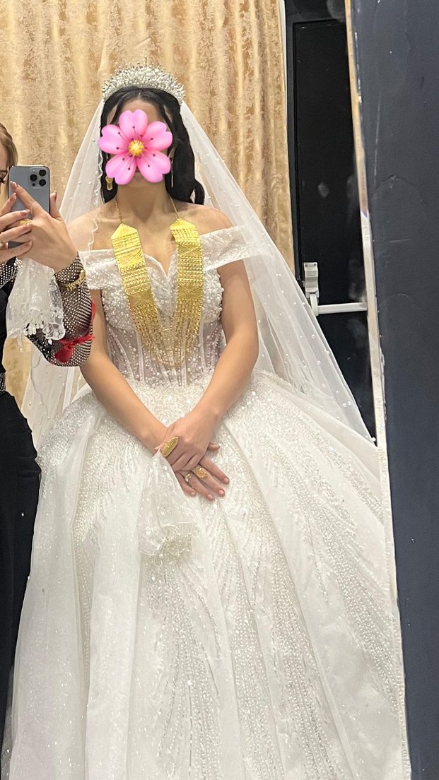 Straplez Prenses Gelinlik Midi Boy Beyaz - Görsel 5