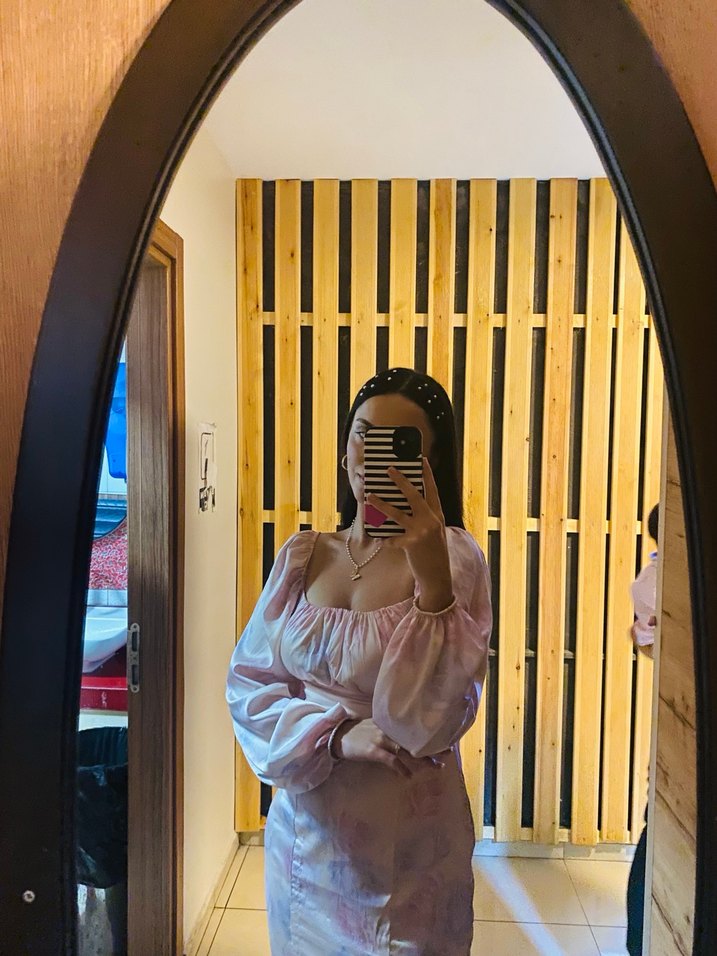 Uzun Kol Detaylı Bohem Elbise - Görsel 2