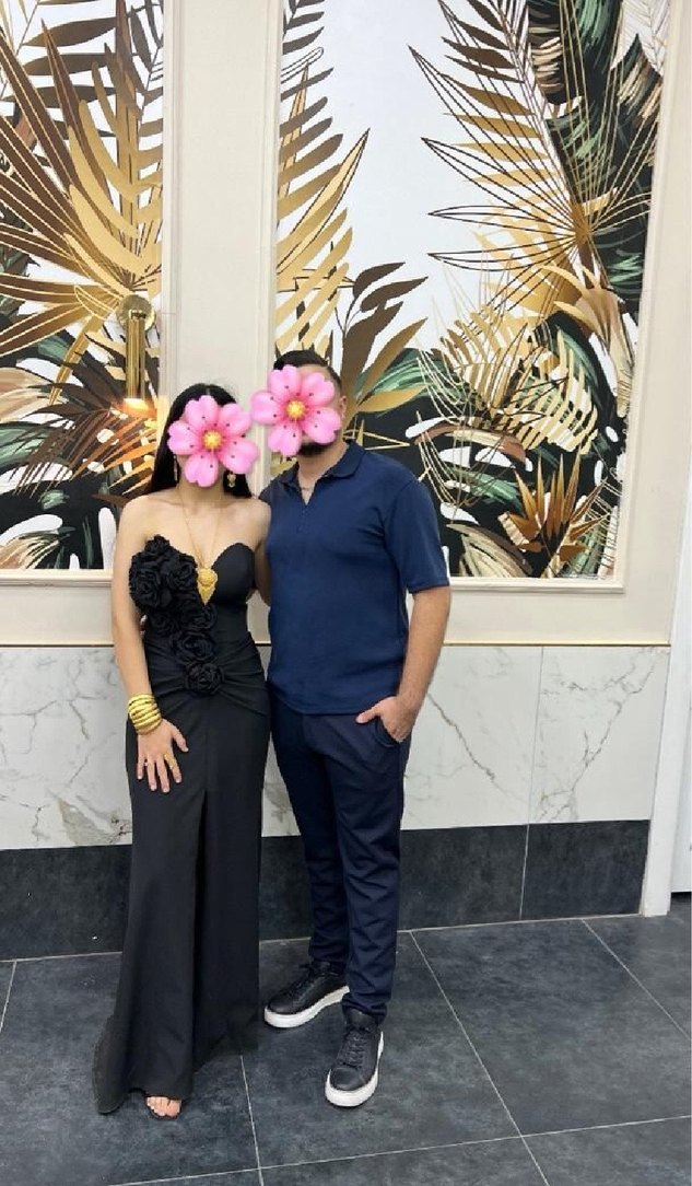 Siyah Straplez Uzun Gotik Abiye Elbise - Görsel 2