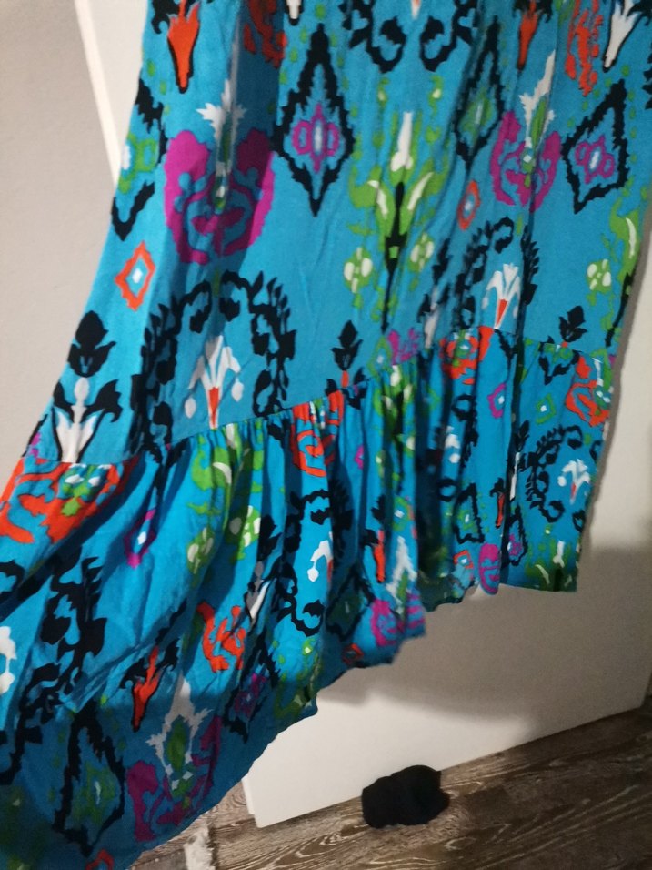 Renkli Batik Desenli elbise - Görsel 4