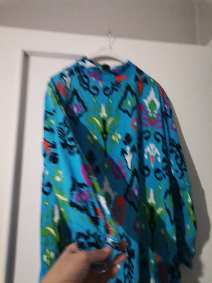 Renkli Batik Desenli elbise - Görsel 3