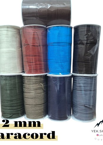 2 mm Çok Renkli Paracord & Paraşüt İpi