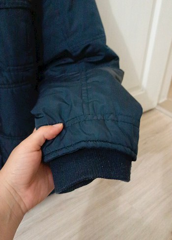 xl Beden Düğmeli Kapüşonlu Erkek Mont