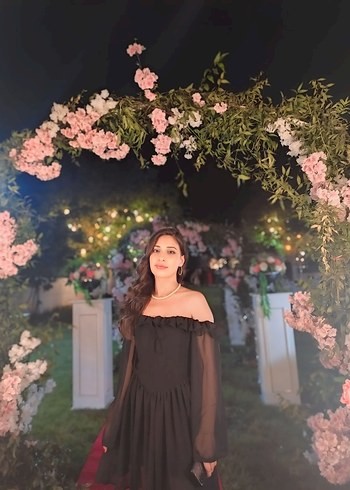 Şeffaf Uzun Kollu Siyah Mini kayık yaka Elbise - Görsel 4