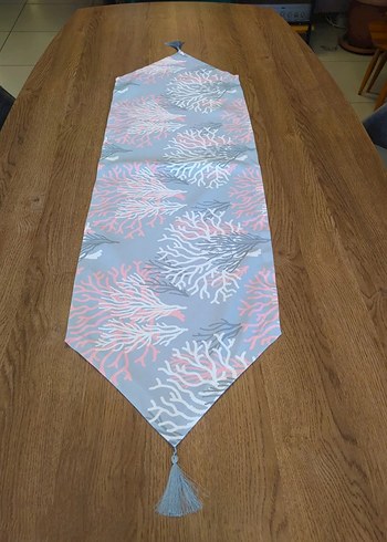 Pembe grili mercan desen Runner - Görsel 2